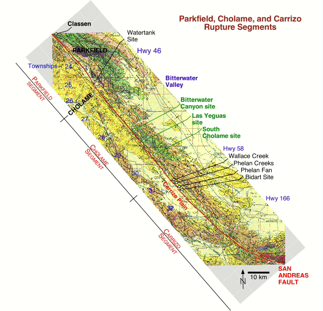 southern san andreas fault map