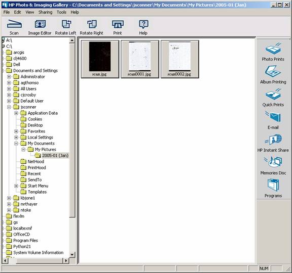 scanning application windows